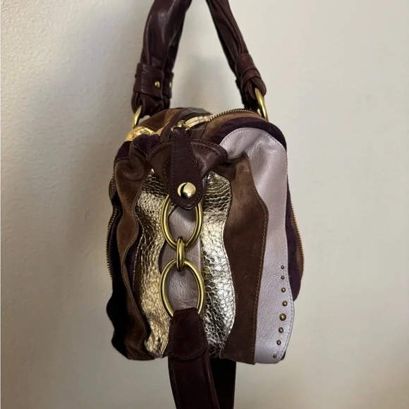 SOLD 🚫 Vintage Coach Limited Edition Metallic Leather Large Sabrina y2k RARE - Picture 2 of 9